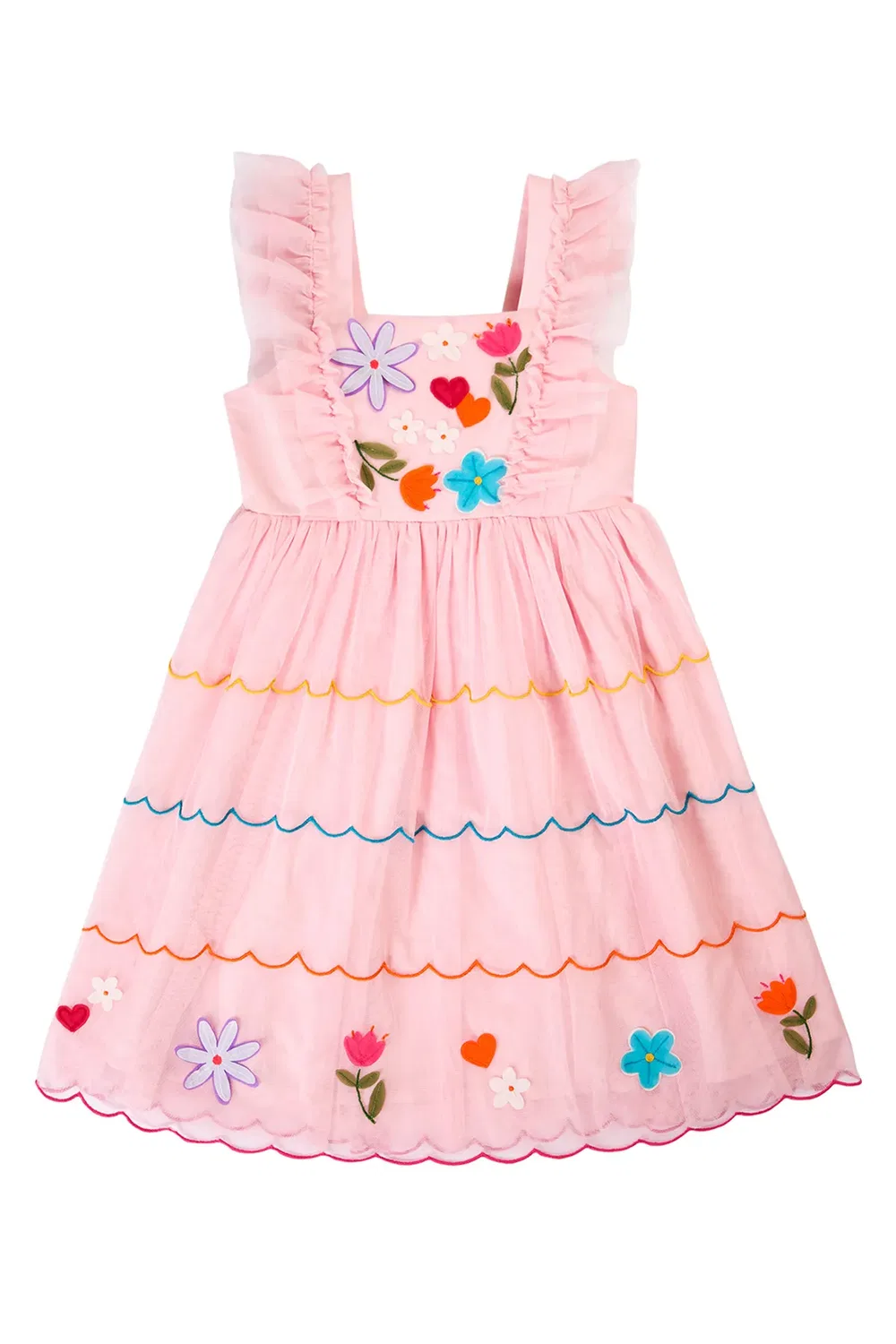 Детское платье для девочек Marion Party Frugi, Pink