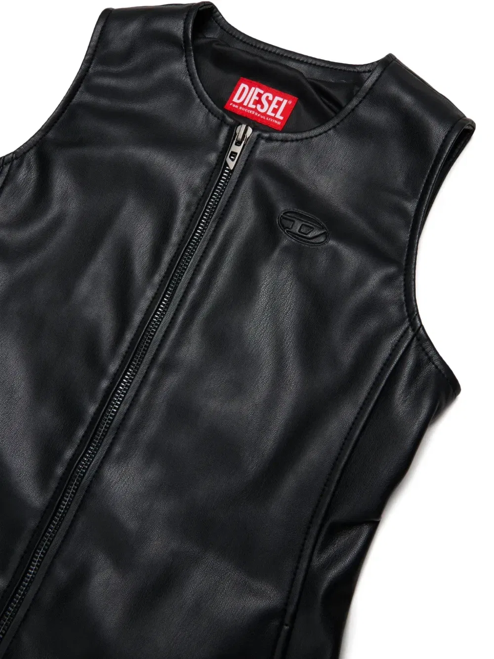 Коркое платье на молнии Diesel Kids, черный — фото 3