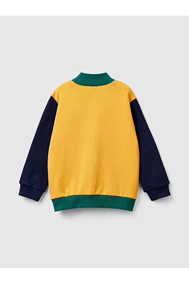 Детский лонгслив для мальчиков с принтом Benetton, Yellow — фото 2