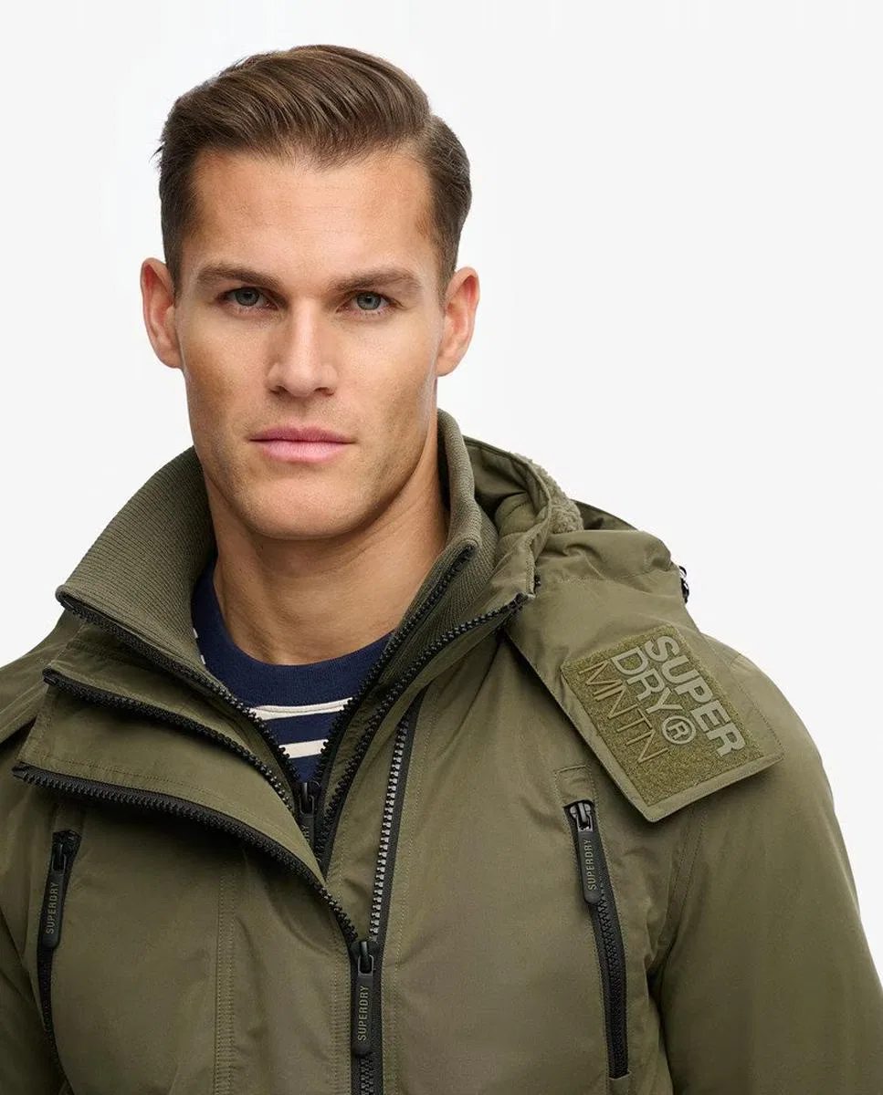 Мужская куртка с капюшоном, Cortavientos MF Arctic, Superdry, хаки — фото 4