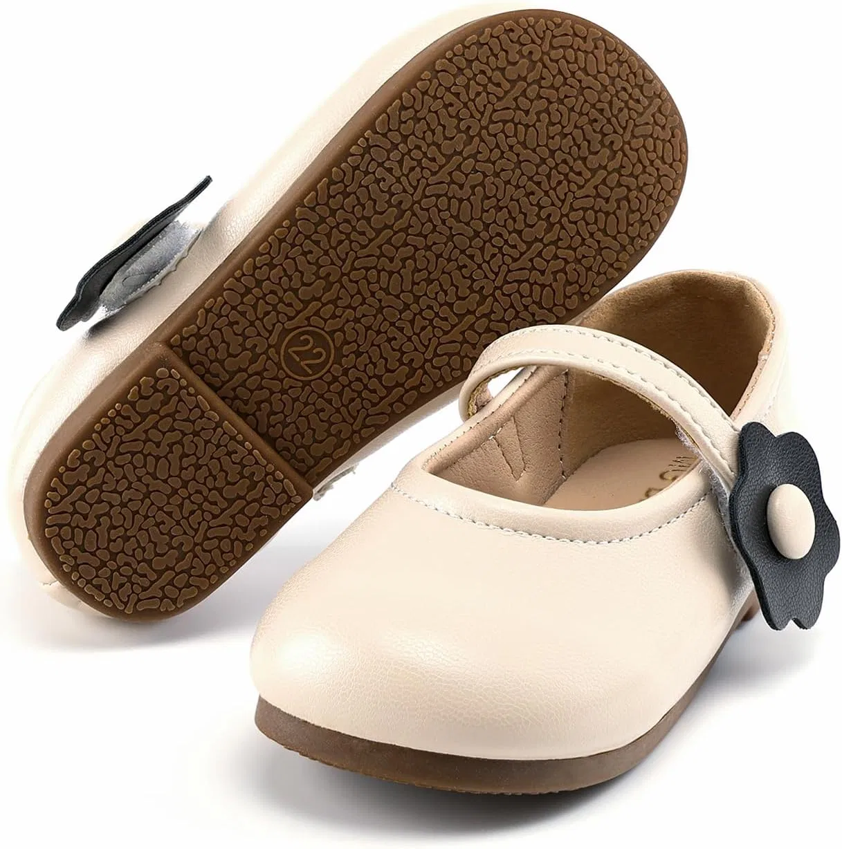 Детские туфли Мэри Джейн с бантом для девочек WILLFUN, Beige — фото 4