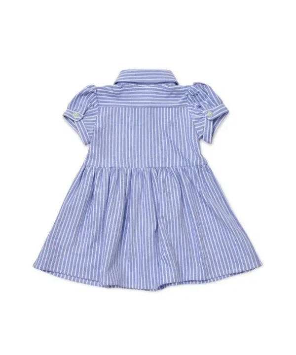 Платье-поло трикотажное в полоску, Polo Ralph Lauren Children, синий — фото 2