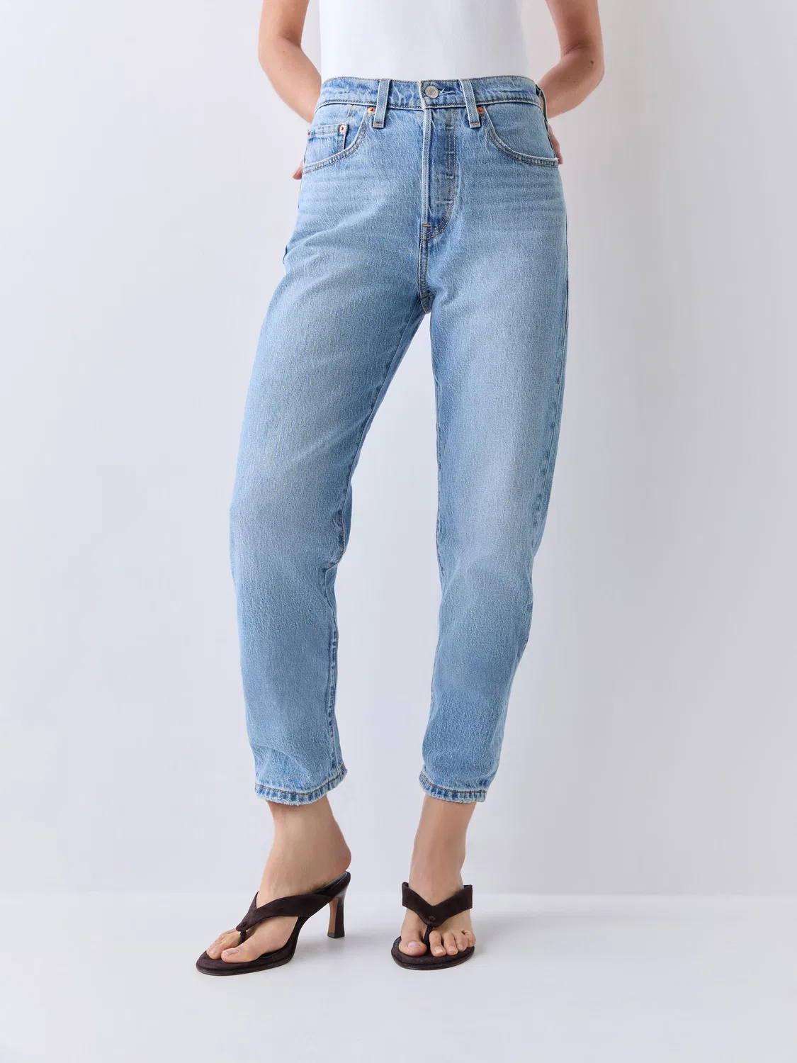 Синие укороченные джинсы Levi's Where To Now 501