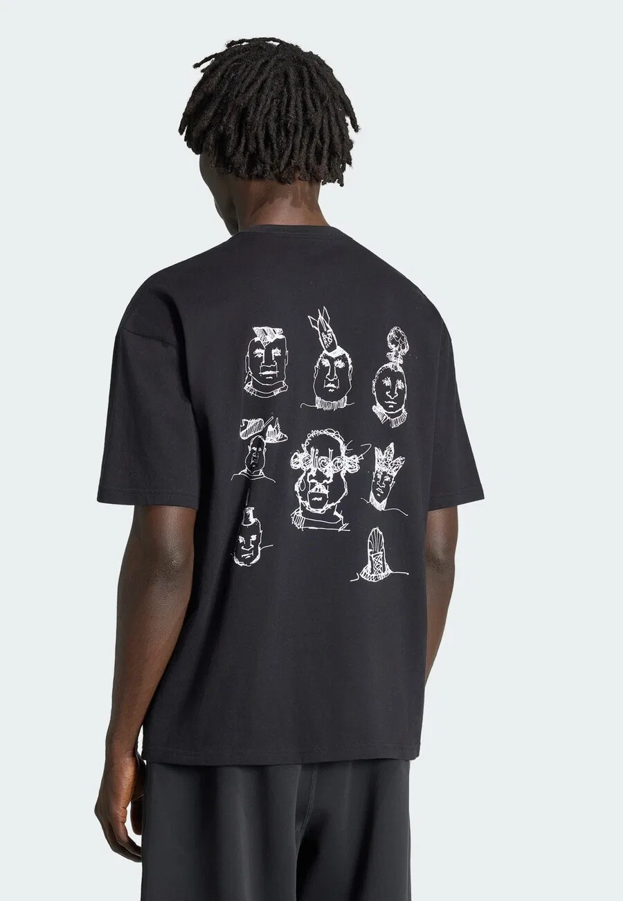 Футболка ADIDAS ORIGINALS «Питер Мур» черного цвета — фото 2