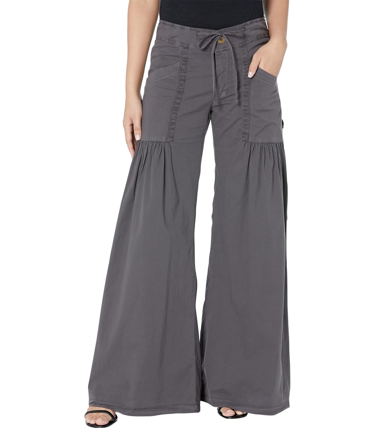 

Брюки с высокой посадкой XCVI, Willow Wide Leg Stretch Poplin Pants