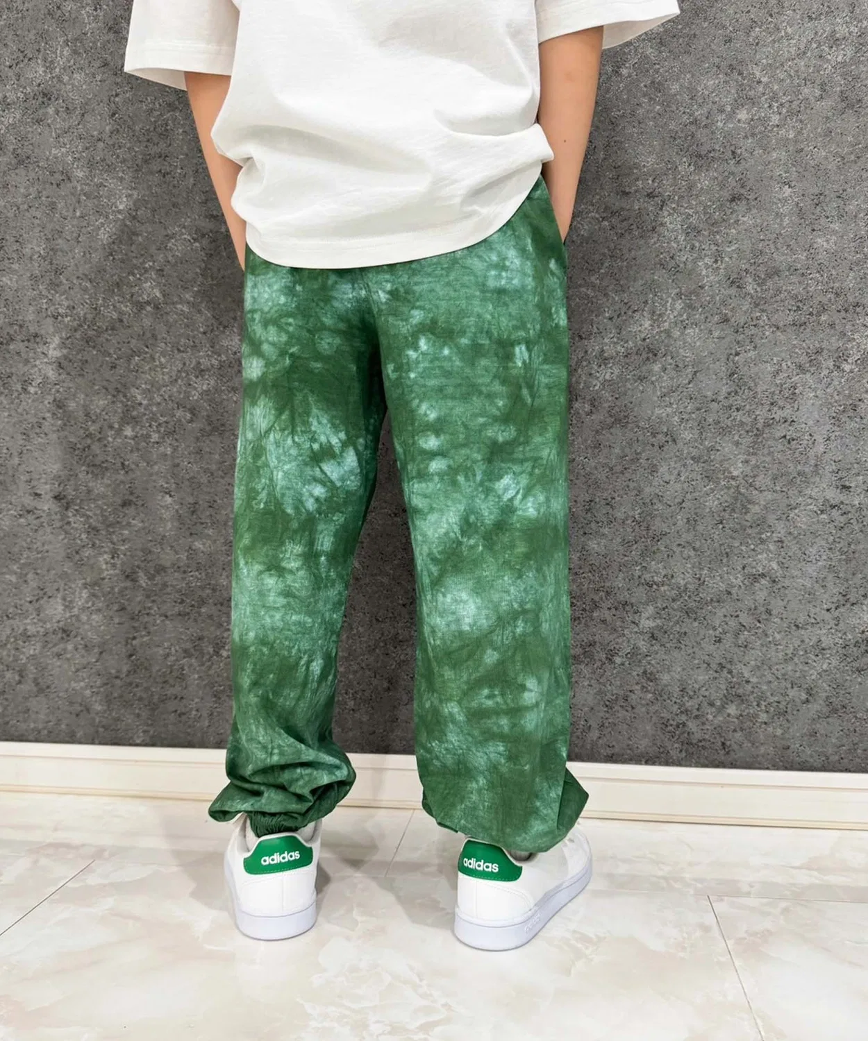 Детские штаны-баллун с тай-дай принтом THE CASUAL, Green