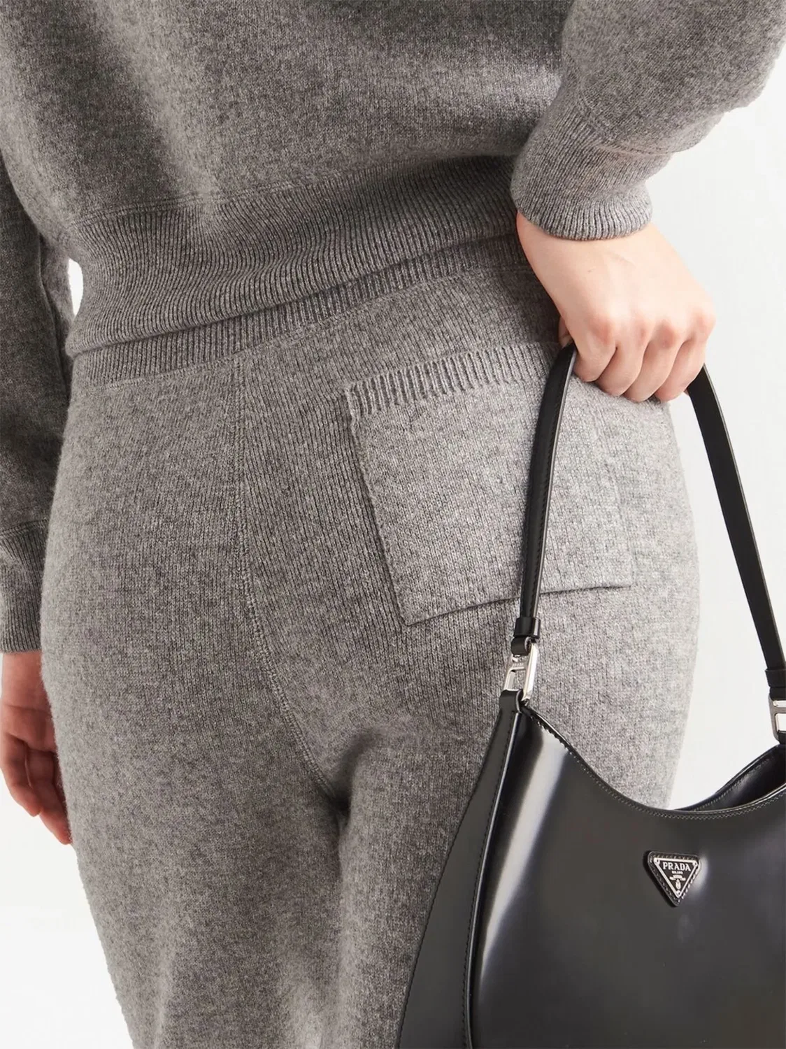 Штаны из кашемира Prada, серый — фото 4