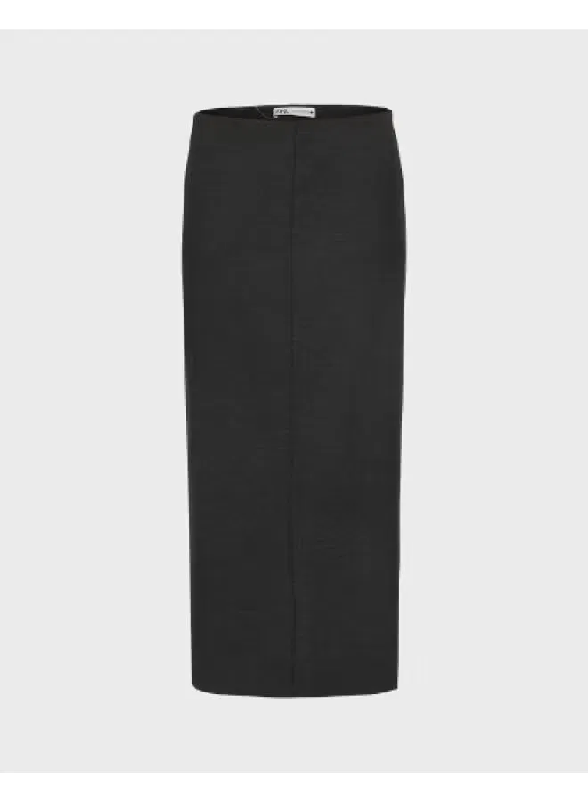 Юбка-трапеция миди деловая Zara, черный