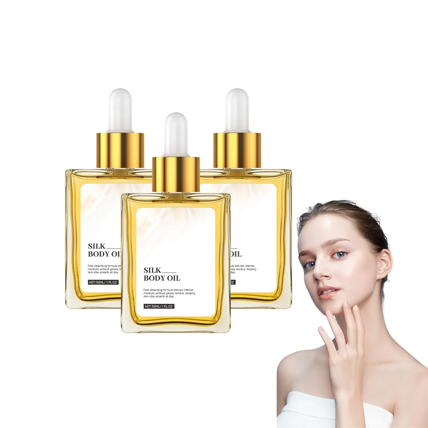Масло для тела Silk Body Oil, VKaoess, 3 шт, 30 мл