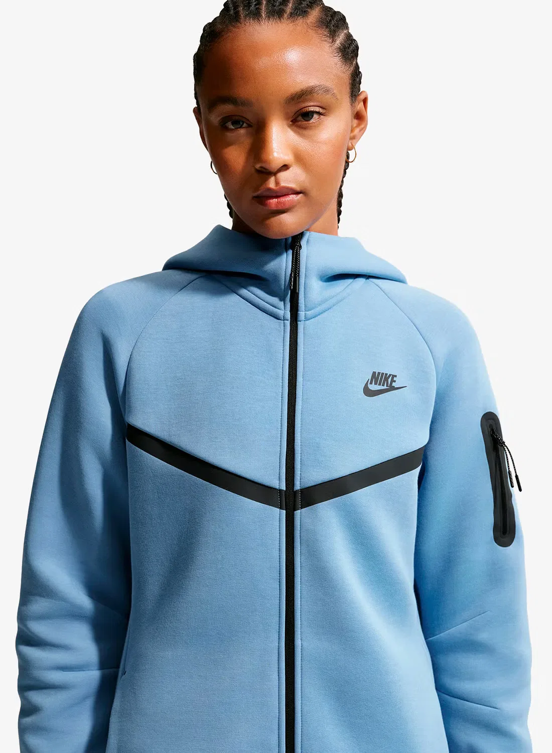 Худи из флиса Tech Fleece Nike, синий — фото 3