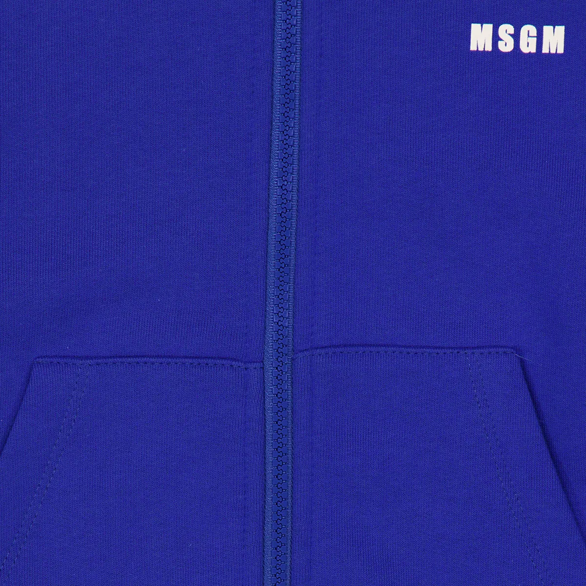 Худи на молнии с логотипом MSGM, Royal — фото 2