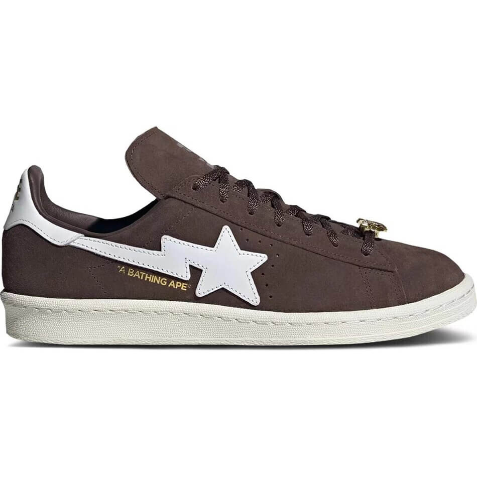

Кроссовки Adidas BAPE x Campus 80s 30th Anniversary, коричневый/белый, Коричневый;серый, Кроссовки Adidas BAPE x Campus 80s 30th Anniversary, коричневый/белый