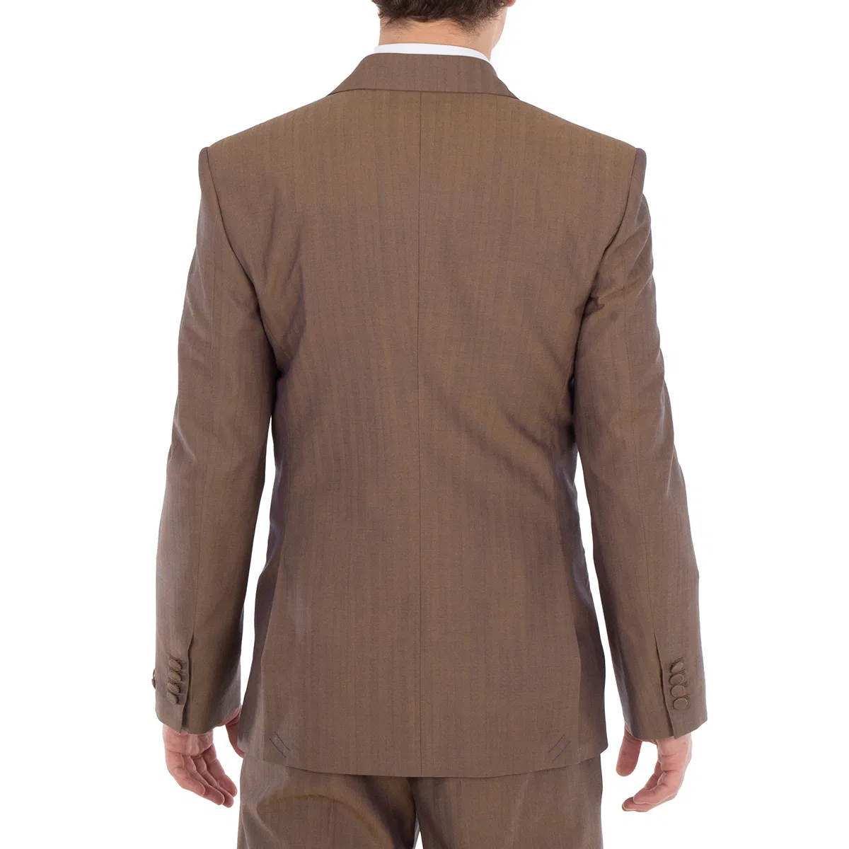 Пиджак двубортный шерстяной Herringbone Double-Breasted Wool Blazer Burberry, Tawny — фото 3
