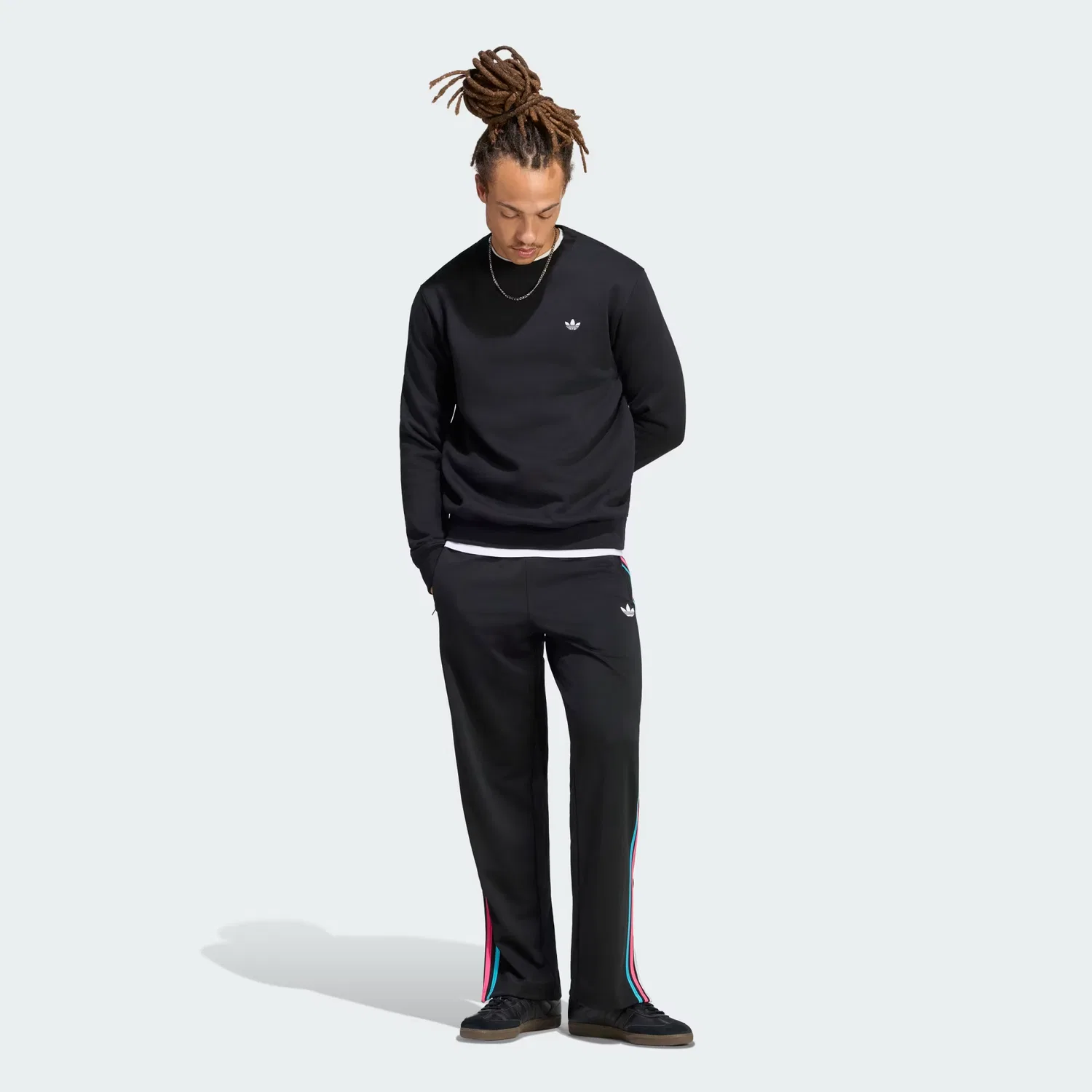 Мужские спортивные брюки с завязкой Firebird Adidas Originals, черный/мультиколор — фото 3