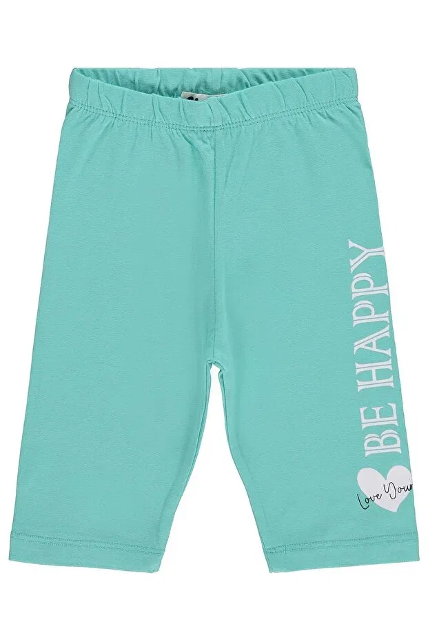 Детские леггинсы для девочек с принтом Be Happy Printed Civil Girls, Mint