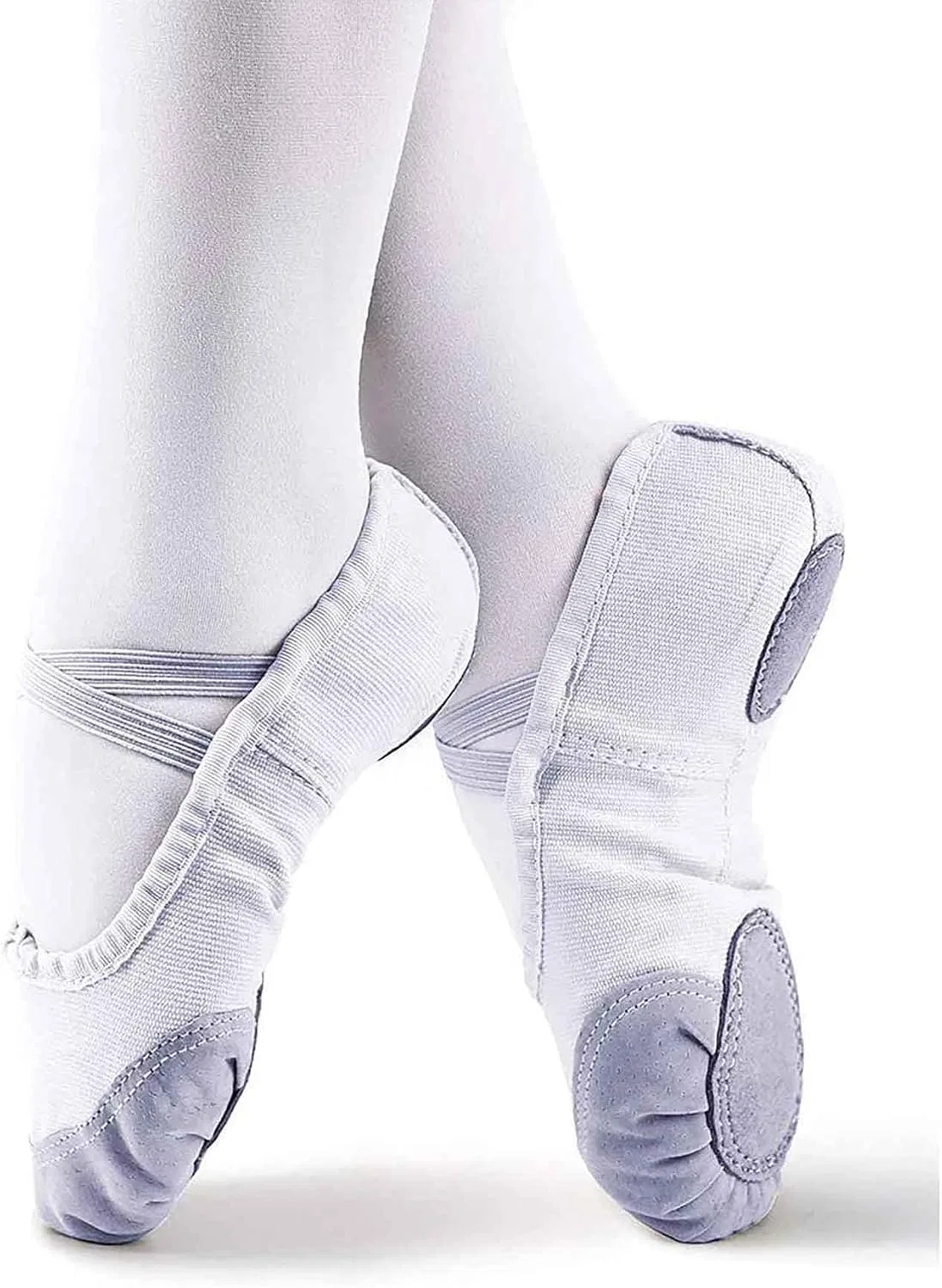 Детские балетки с мягкой подошвой Daydance Ballet Slippers, White — фото 2