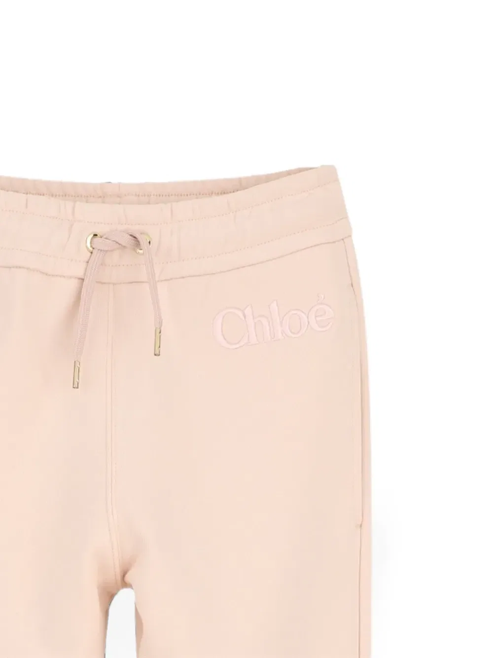 Спортивные брюки на шнурке с вышитым логотипом Chloé, розовый — фото 3