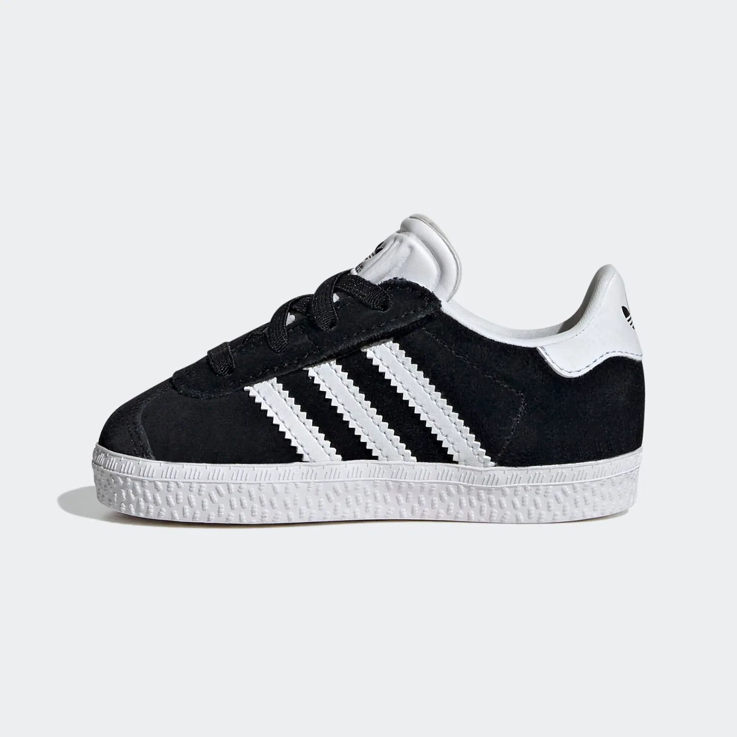Детские кроссовки с эластичными шнурками Gazelle Adidas Originals, Core Black/Ftwr White — фото 3