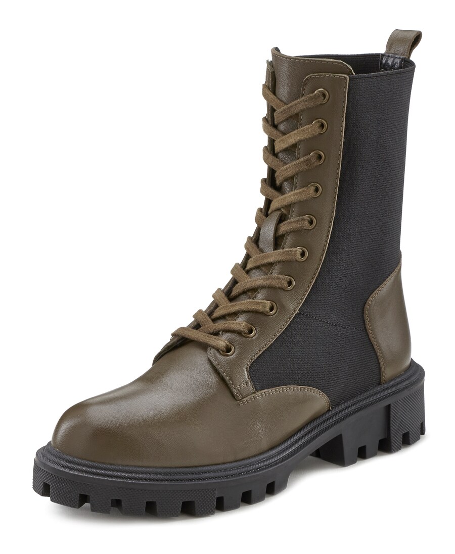 Ботильоны на шнуровке LASCANA, Olive/Black