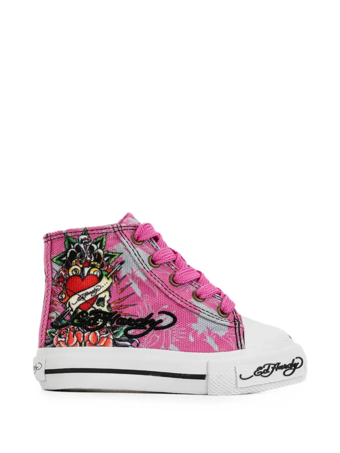 Высокие кеды Ed Hardy, розовый — фото 2