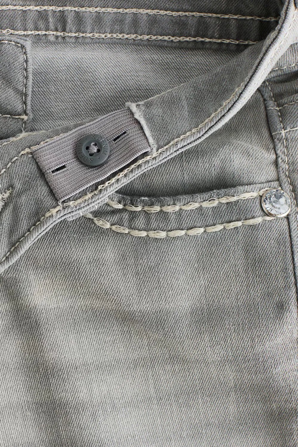 Узкие джинсы-клеш с низкой посадкой H&M, Denimgrau — фото 2