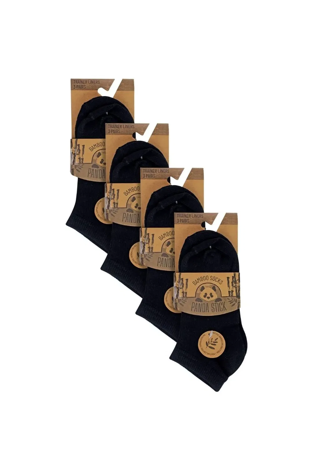 Детские носки-невидимки из бамбука 12 пар Sock Snob, Black — фото 2