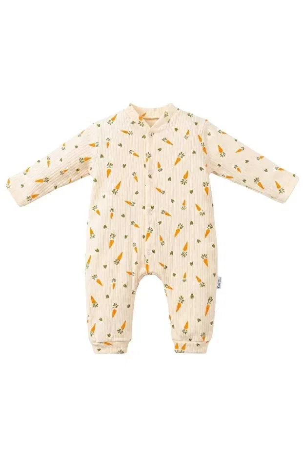 Детский комбинезон для девочек с принтом Basics Asyaden Baby, Nude Color — фото 2