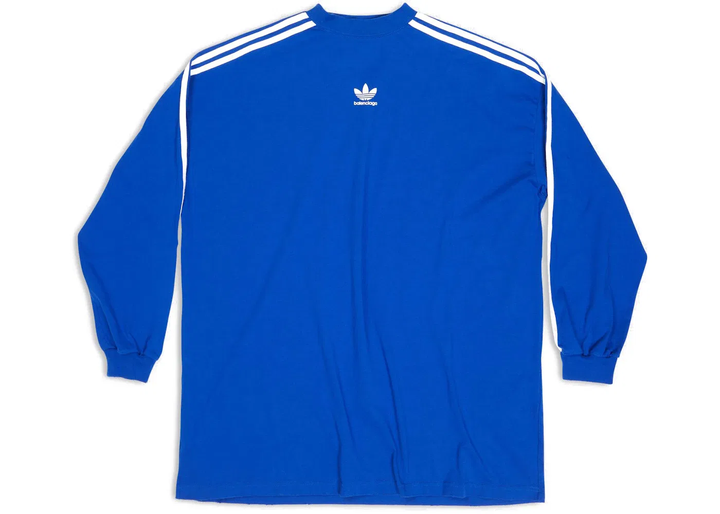 Мужская футболка с длинным рукавом оверсайз Balenciaga x Adidas, Blue