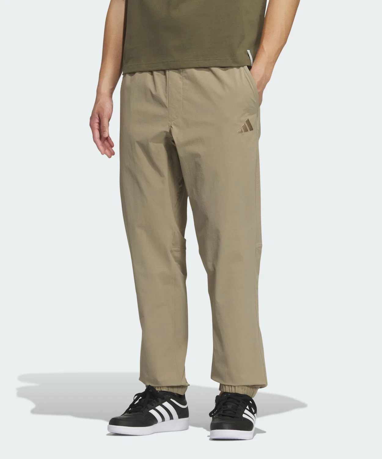 Мужские спортивные джоггеры из стрейч-ткани, полная длина, Essential Plus, Adidas, Brown