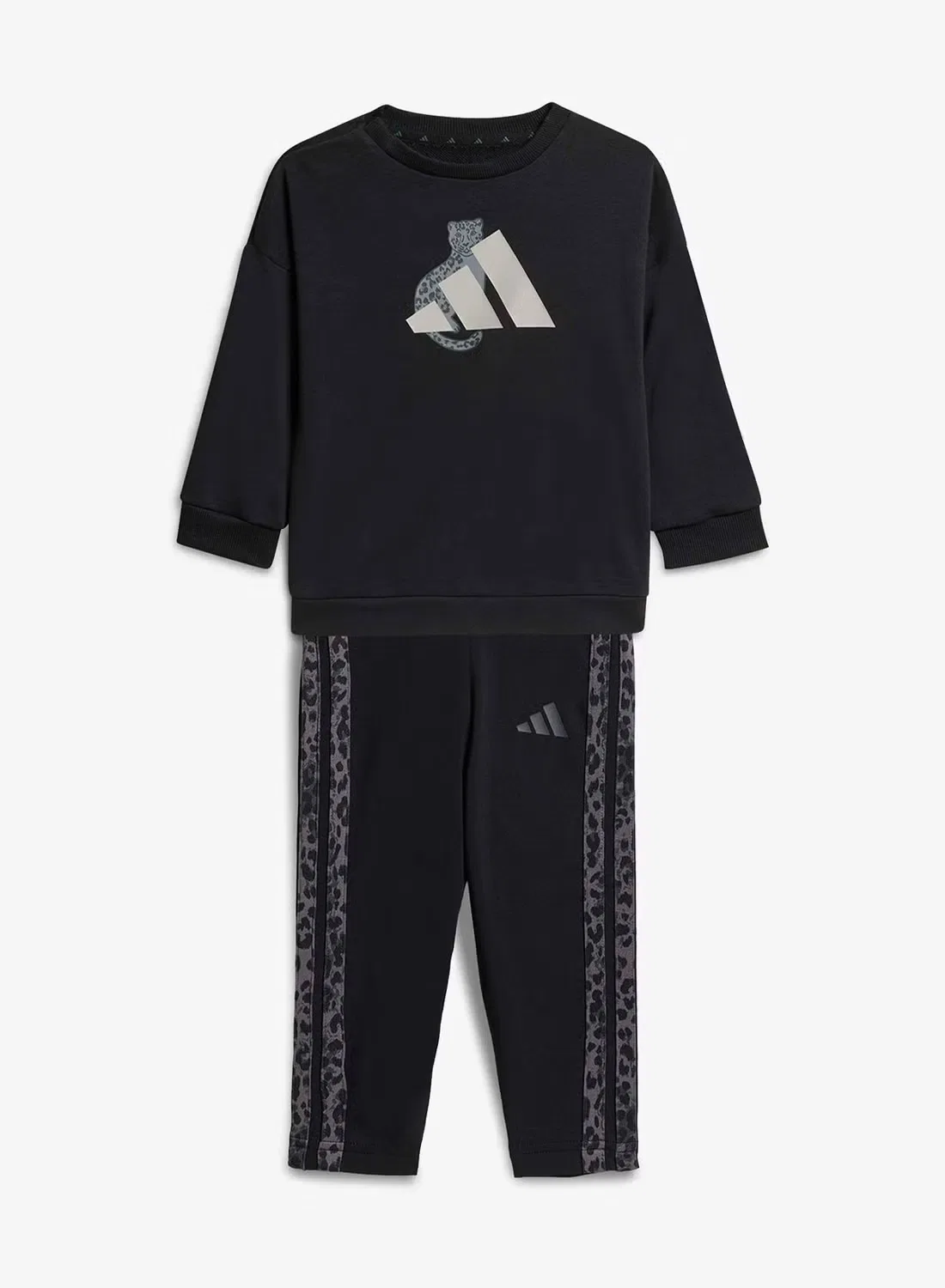Комплект леггинсов с эластичным поясом Infant 3-stripes Adidas, черный
