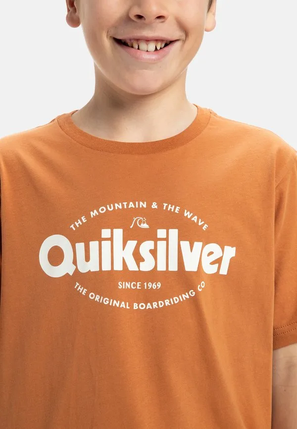 Футболка с принтом ev shape all days Quiksilver, Orange — фото 4
