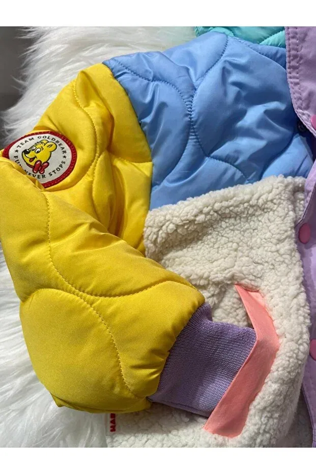 Детское пальто для девочек плюшевое Mayakids, Multicolor — фото 4