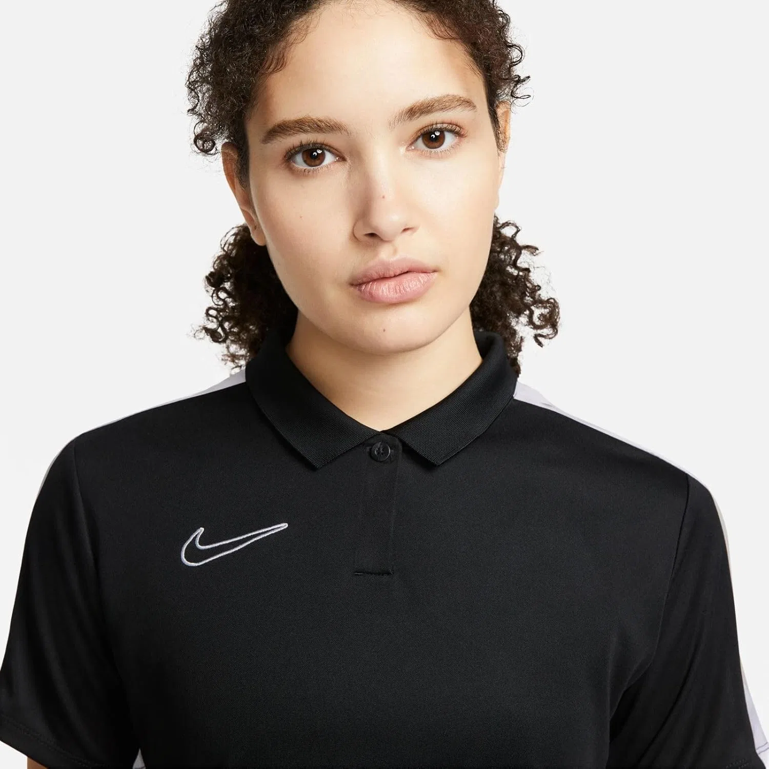 Женское поло Nike Black/White/White, L — фото 4