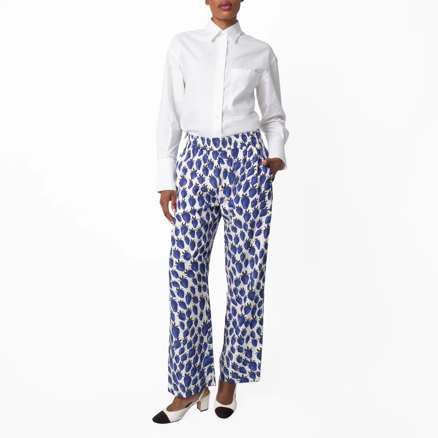 Брюки с принтом Strawberry Printed Burberry, Knight Ip Pattern — фото 3