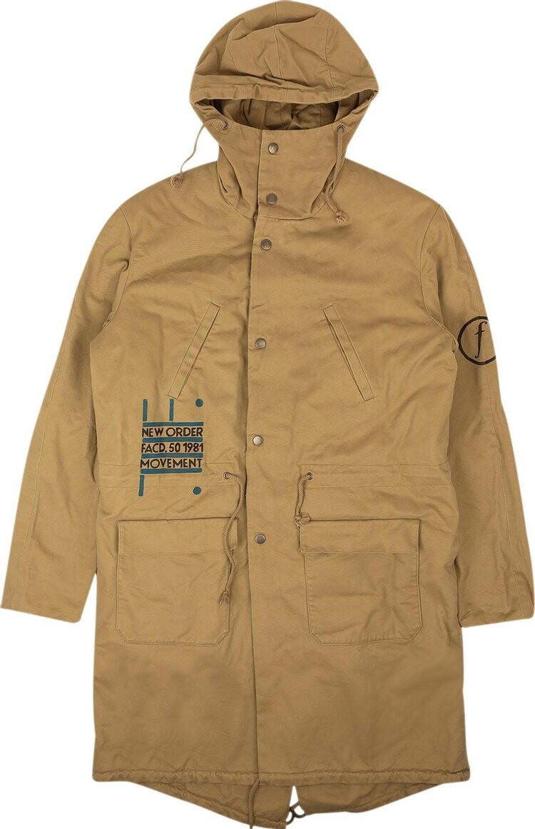 

Парка Raf Simons Redux Handpainted Parka With Badge 'Camel', загар