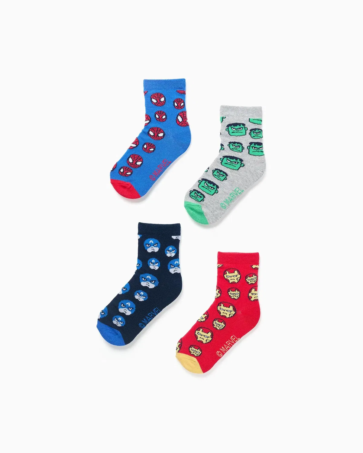 Детские носки для мальчиков с принтом Vengadores Zippy, Multicolor