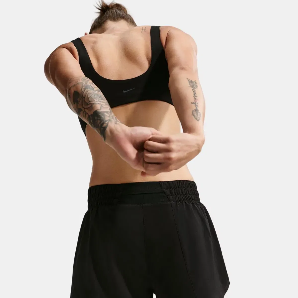 Женские шорты с высокой талией Nike One DF HR 3In 2N1 Short, Negro — фото 4
