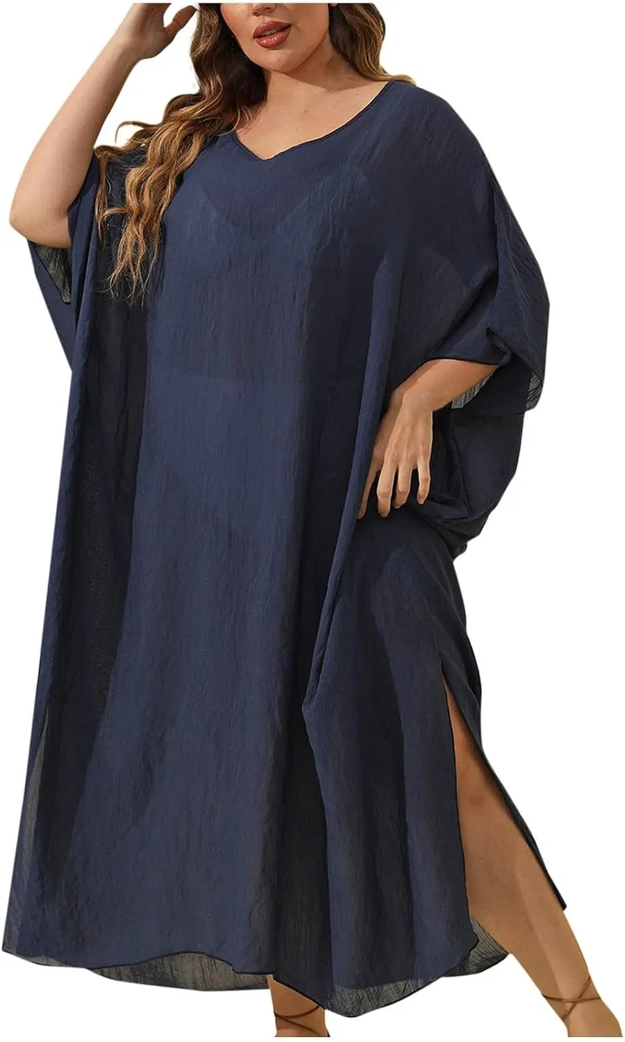Женский пляжный халат Oversized, Navy