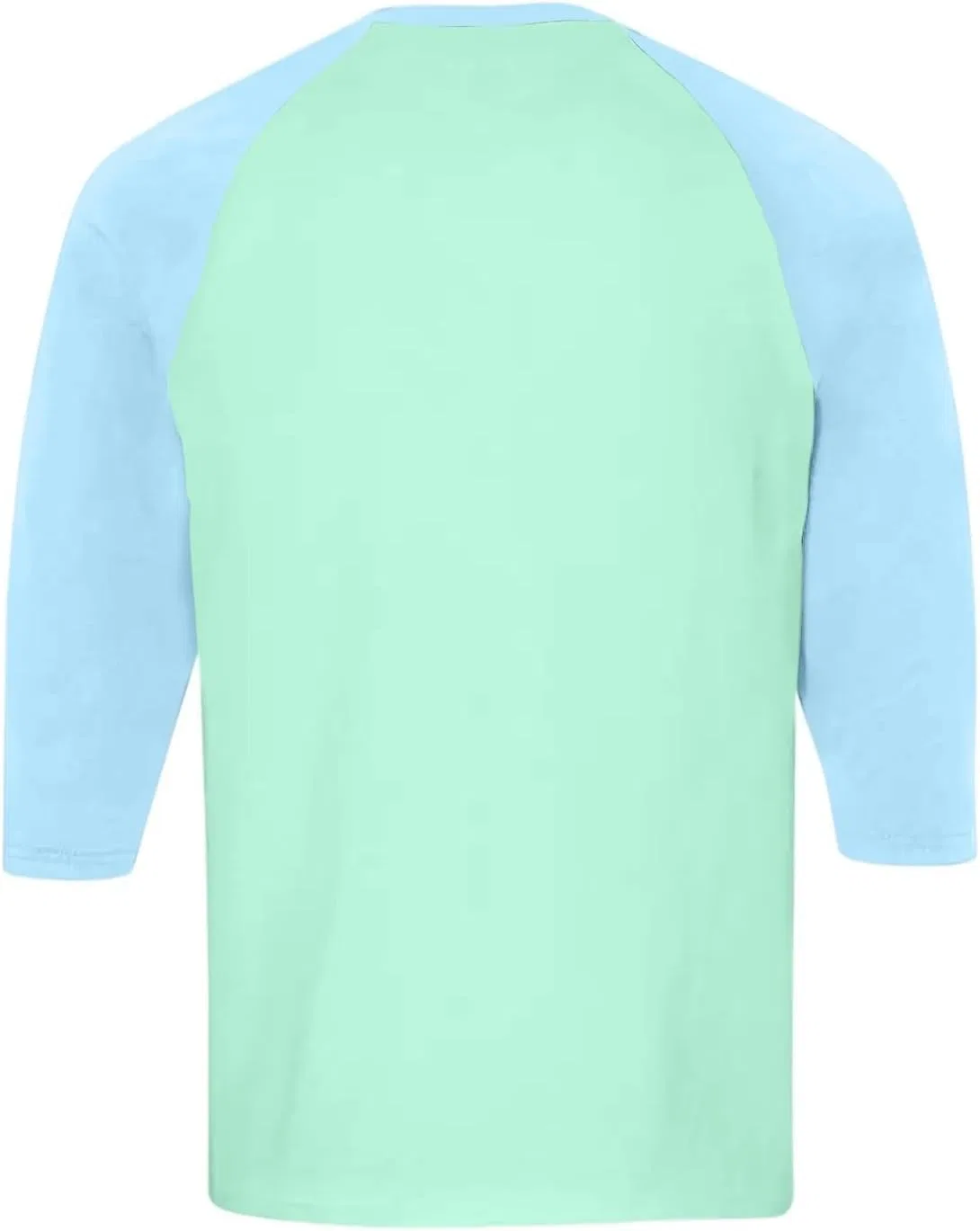 Мужская бейсбольная футболка с рукавом 3/4 Raglan, Mint Green — фото 4
