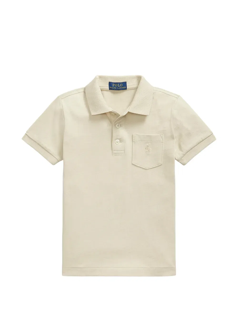 Рубашка-поло  с карманом и вышивкой пони Polo Ralph Lauren Kids, бежевый