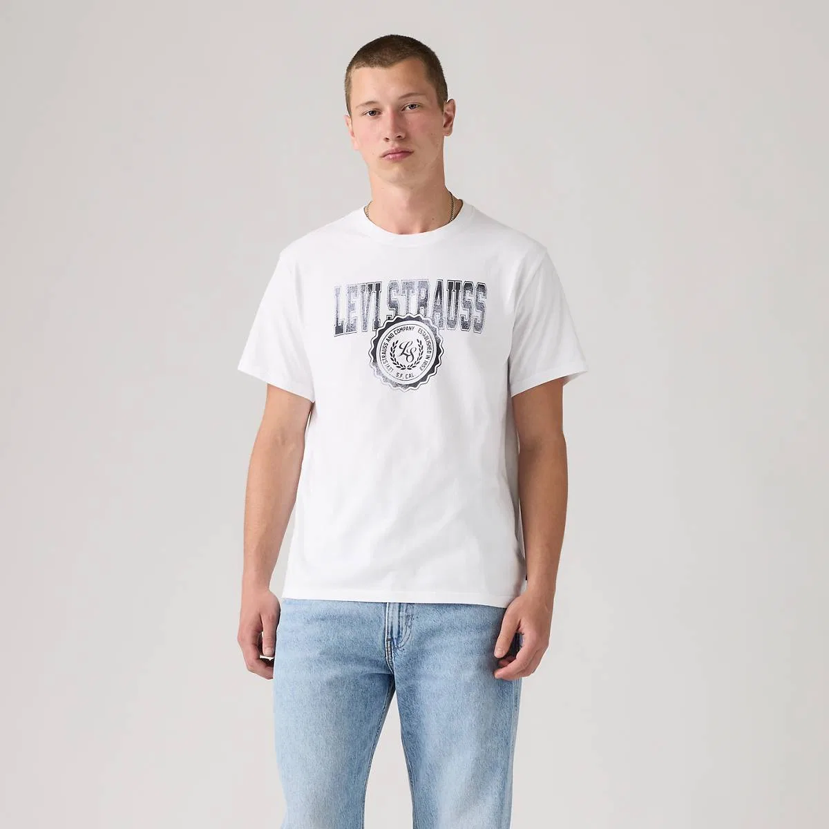 Свободная футболка с коротким рукавом и графическим принтом Levi's, Ls & Co White - White — фото 3