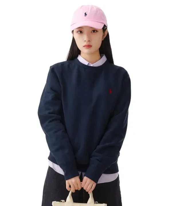 Свитшот с круглым вырезом, флисовый, Polo Ralph Lauren, navy — фото 3
