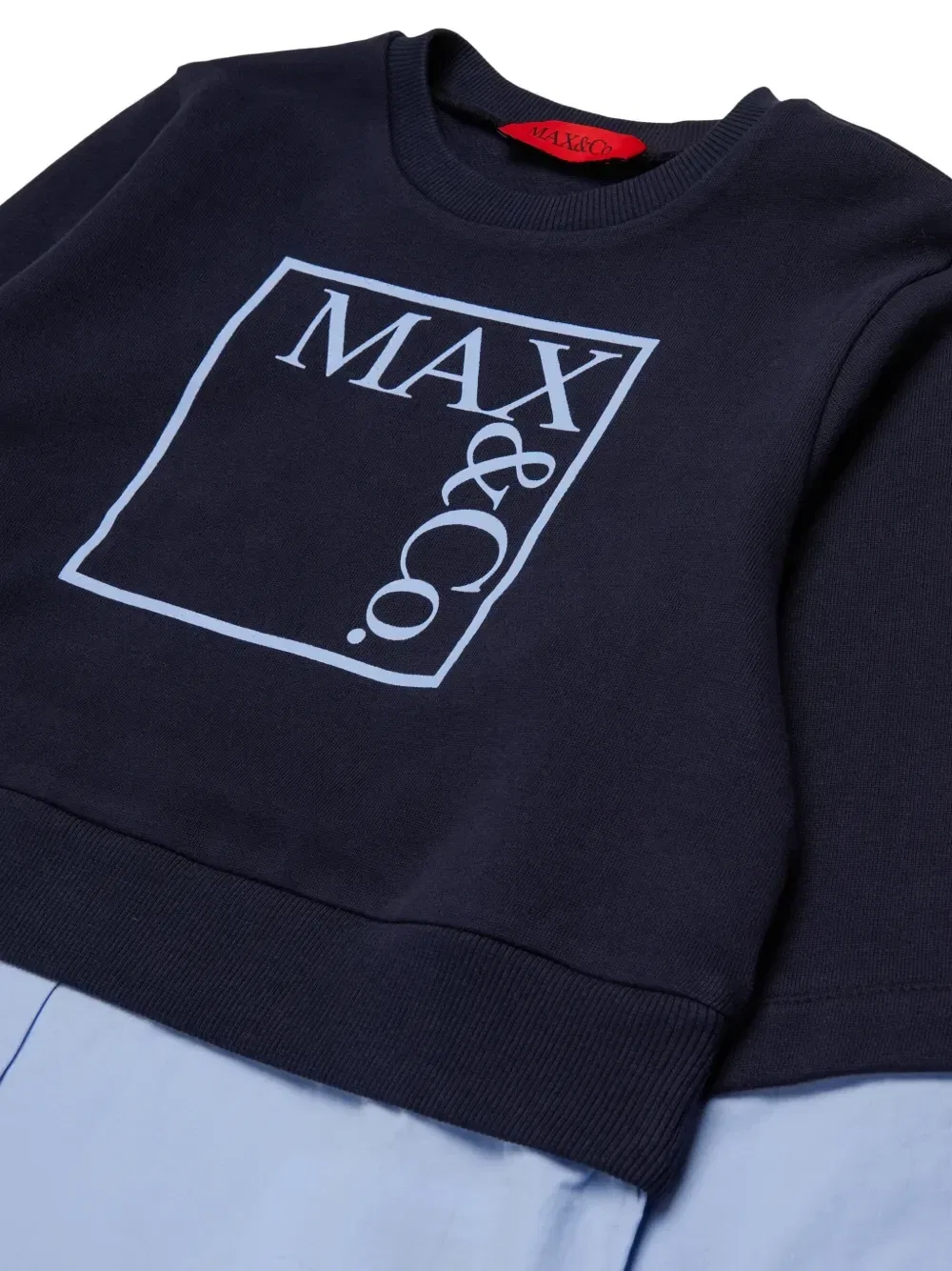Многослойная толстовка с логотипом Max&Co. Kids, синий — фото 3