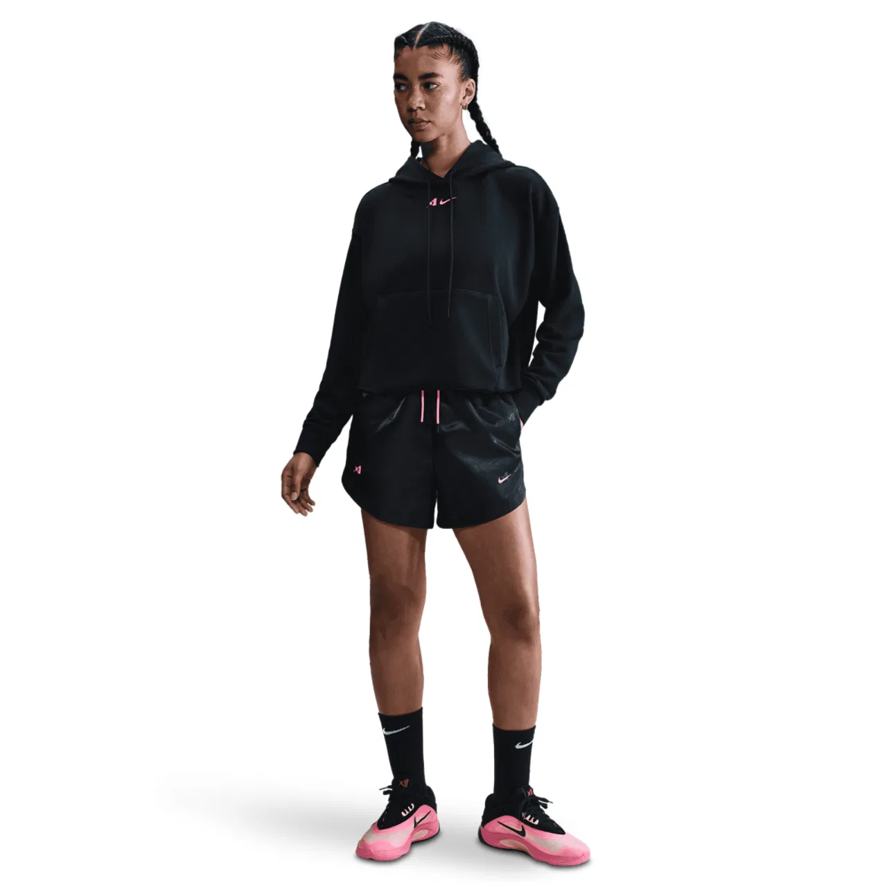 Женские шорты Aja Dri-FIT Signature Nike, цвет Black/Laser Pink