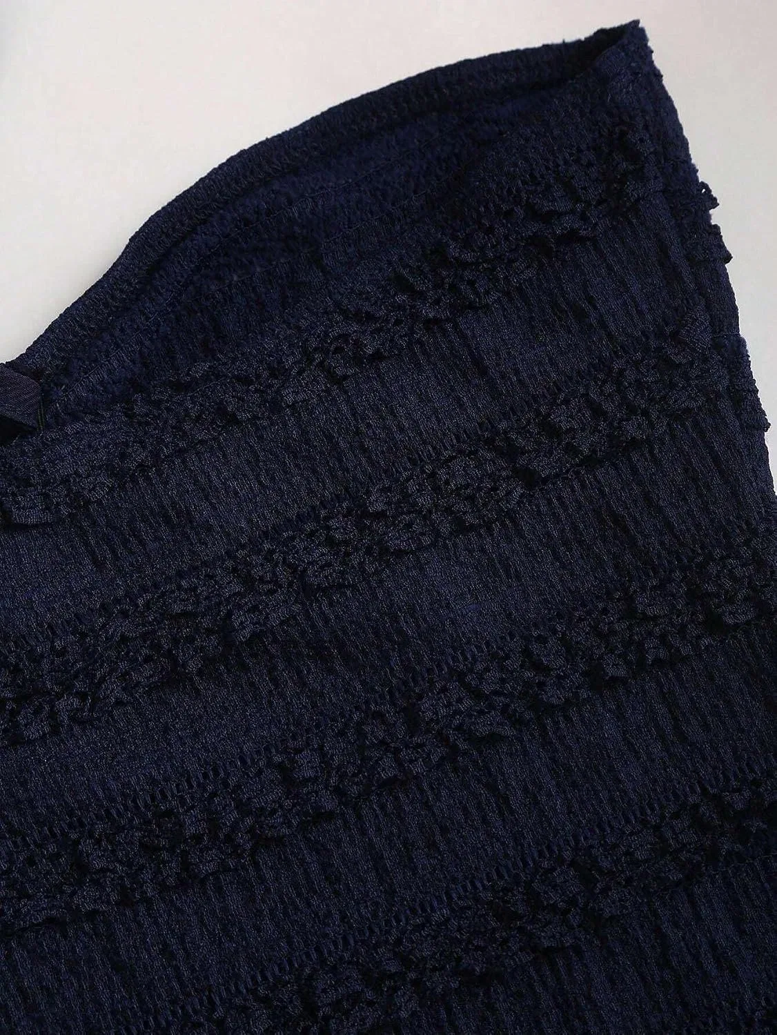 Женское мини-платье на бретелях с полосками, Navy Blue — фото 4