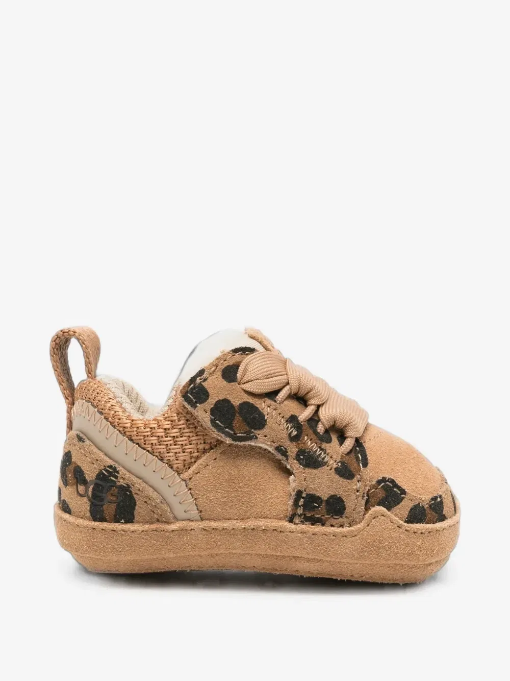 Кроссовки из замши с леопардовым принтом UGG Kids, коричневый