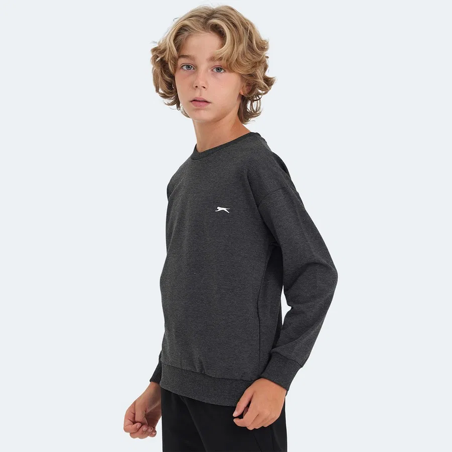 Свитшот детский с капюшоном LUPPA Slazenger, Темно-серый — фото 3