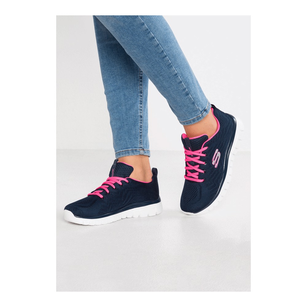 Кроссовки Skechers Sport Graceful, navy/hot pink - фото