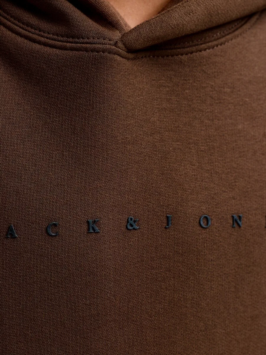 Детская толстовка Jack & Jones Junior 'JJEStar' коричневого цвета — фото 2