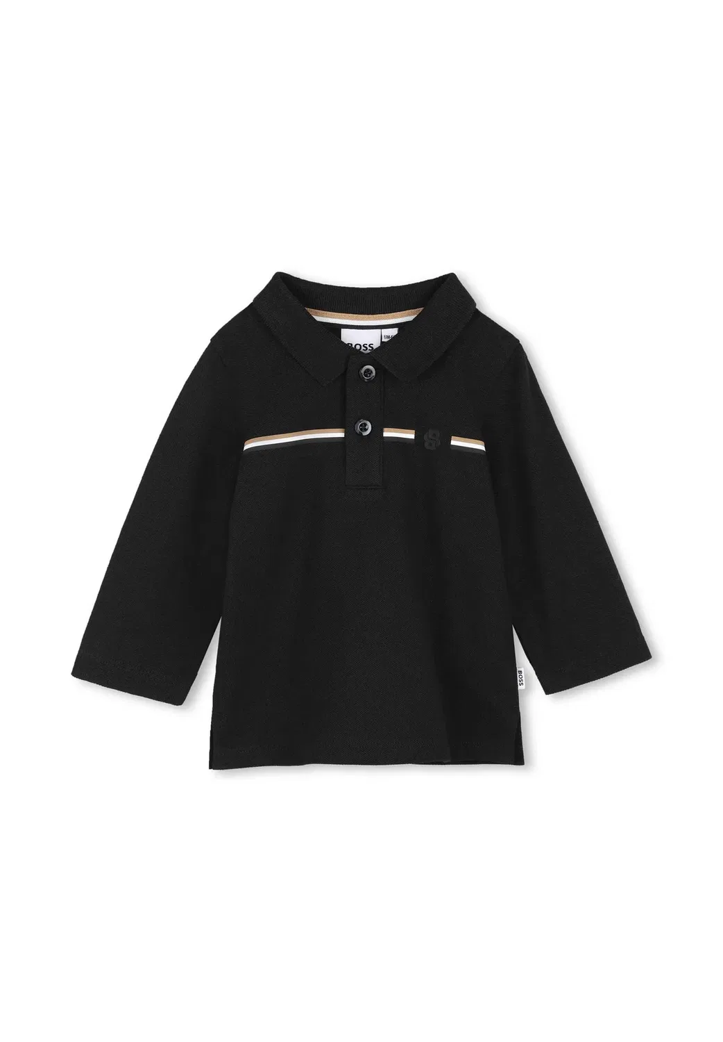Polo manches longues - рубашка поло Boss Kidswear, Black